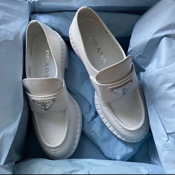 Prada Women's White Loafers - Picture 1 of 6
